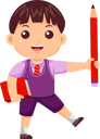 پیش‌نمایش فایل little-boy-with-book-and-pencil-9080776 از پک پسر بچه‌ها بازگشته به مدرسه