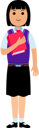 پیش‌نمایش فایل female-student-holding-book-9318684 از پک دانش آموز با یونیفرم