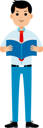 پیش‌نمایش فایل male-student-reading-book-9318661 از پک دانش آموز با یونیفرم