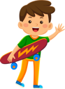 پیش‌نمایش فایل boy-playing-skateboard-9317156 از پک فعالیت روزانه کودکان