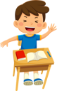 پیش‌نمایش فایل cute-school-boy-sitting-at-desk-9317314 از پک فعالیت روزانه کودکان