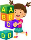 پیش‌نمایش فایل girl-playing-alphabet-blocks-9317148 از پک فعالیت روزانه کودکان