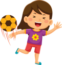 پیش‌نمایش فایل girl-playing-football-9317280 از پک فعالیت روزانه کودکان