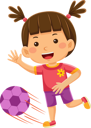 پیش‌نمایش فایل girl-playing-football-9317281 از پک فعالیت روزانه کودکان
