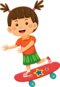 پیش‌نمایش فایل girl-playing-skateboard-9317157 از پک فعالیت روزانه کودکان