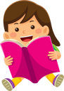 پیش‌نمایش فایل girl-reading-book-9317142 از پک فعالیت روزانه کودکان