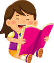 پیش‌نمایش فایل girl-reading-book-9317162 از پک فعالیت روزانه کودکان