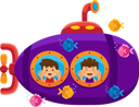 پیش‌نمایش فایل little-kids-having-fun-on-a-submarine-9318267 از پک فعالیت روزانه کودکان
