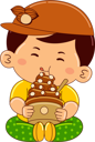 پیش‌نمایش فایل boy-drinking-coffee-almond-ice-cream-cup-9383832 از پک کودکان خوردن دسر