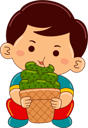 پیش‌نمایش فایل boy-drinking-matcha-ice-cream-cone-9383834 از پک کودکان خوردن دسر
