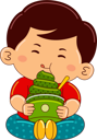 پیش‌نمایش فایل boy-drinking-matcha-ice-cream-cup-9383835 از پک کودکان خوردن دسر