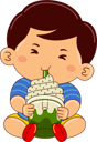 پیش‌نمایش فایل boy-drinking-matcha-ice-cream-float-9383836 از پک کودکان خوردن دسر