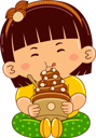پیش‌نمایش فایل girl-eating-ice-cream-cup-9313769 از پک کودکان خوردن دسر