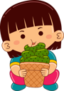 پیش‌نمایش فایل girl-eating-matcha-ice-cream-9313771 از پک کودکان خوردن دسر