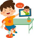پیش‌نمایش فایل boy-use-graphic-tablet-for-video-call-9313252 از پک کودکان کوچک در حال استفاده از دستگاه‌های تکنولوژی