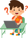 پیش‌نمایش فایل confused-little-kid-boy-use-laptop-9313259 از پک کودکان کوچک در حال استفاده از دستگاه‌های تکنولوژی