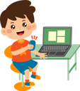 پیش‌نمایش فایل cute-kid-boy-use-laptop-9313261 از پک کودکان کوچک در حال استفاده از دستگاه‌های تکنولوژی