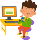 پیش‌نمایش فایل cute-little-boy-use-computer-9313249 از پک کودکان کوچک در حال استفاده از دستگاه‌های تکنولوژی