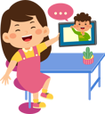 پیش‌نمایش فایل cute-little-kid-girl-use-graphic-tablet-doing-video-call-9313276 از پک کودکان کوچک در حال استفاده از دستگاه‌های تکنولوژی