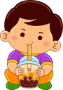 پیش‌نمایش فایل boy-drinking-iced-brown-sugar-bubble-milk-tea-9383449 از پک پسر در حال نوشیدن