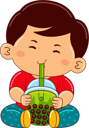 پیش‌نمایش فایل boy-drinking-iced-bubble-green-tea-9383452 از پک پسر در حال نوشیدن