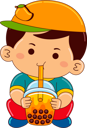 پیش‌نمایش فایل boy-drinking-iced-bubble-mango-tea-9383454 از پک پسر در حال نوشیدن