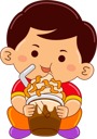 پیش‌نمایش فایل boy-drinking-iced-caramel-macchiato-9383460 از پک پسر در حال نوشیدن