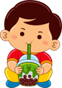 پیش‌نمایش فایل boy-drinking-iced-matcha-bubble-tea-9383463 از پک پسر در حال نوشیدن