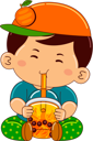 پیش‌نمایش فایل boy-drinking-iced-orange-bubble-tea-9383465 از پک پسر در حال نوشیدن