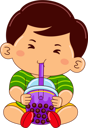 پیش‌نمایش فایل boy-drinking-iced-taro-bubble-tea-9383467 از پک پسر در حال نوشیدن