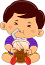 پیش‌نمایش فایل boy-drinking-iced-vanilla-latte-9383469 از پک پسر در حال نوشیدن
