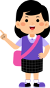 پیش‌نمایش فایل girl-student-pointing-right-hand-9455508 از پک دانش آموز دختر با لباس مدرسه