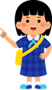 پیش‌نمایش فایل girl-student-pointing-right-hand-9455523 از پک دانش آموز دختر با لباس مدرسه