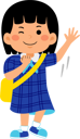 پیش‌نمایش فایل girl-student-waiving-hand-9455530 از پک دانش آموز دختر با لباس مدرسه