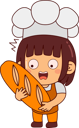 پیش‌نمایش فایل cute-female-baker-with-bread-10288843 از پک نانوا ناز
