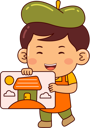 پیش‌نمایش فایل cute-artist-boy-holding-painting-10289667 از پک هنرمند ناز