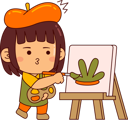 پیش‌نمایش فایل girl-painting-10289680 از پک هنرمند ناز