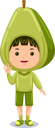 پیش‌نمایش فایل boy-in-avocado-costume-10688747 از پک شخصیت پسر بچه میوه ای