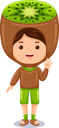 پیش‌نمایش فایل boy-in-kiwi-costume-10688751 از پک شخصیت پسر بچه میوه ای
