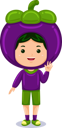 پیش‌نمایش فایل boy-in-mangosteen-costume-10688754 از پک شخصیت پسر بچه میوه ای