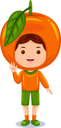 پیش‌نمایش فایل boy-in-orange-costume-10688755 از پک شخصیت پسر بچه میوه ای