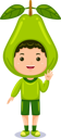 پیش‌نمایش فایل boy-in-pear-costume-10688757 از پک شخصیت پسر بچه میوه ای