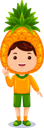 پیش‌نمایش فایل boy-in-pineapple-costume-10688758 از پک شخصیت پسر بچه میوه ای