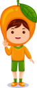 پیش‌نمایش فایل kid-in-mango-costume-10688753 از پک شخصیت پسر بچه میوه ای