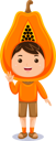 پیش‌نمایش فایل kid-in-papaya-costume-10688756 از پک شخصیت پسر بچه میوه ای