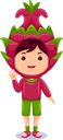 پیش‌نمایش فایل little-boy-in-dragon-fruit-costume-10688750 از پک شخصیت پسر بچه میوه ای