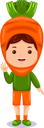 پیش‌نمایش فایل boy-in-carrot-costume-10688560 از پک شخصیت پسر بچه سبزی ای