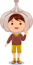 پیش‌نمایش فایل boy-in-garlic-costume-10688562 از پک شخصیت پسر بچه سبزی ای