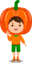 پیش‌نمایش فایل boy-in-pumpkin-costume-10688565 از پک شخصیت پسر بچه سبزی ای