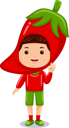 پیش‌نمایش فایل boy-in-red-chili-costume-10688671 از پک شخصیت پسر بچه سبزی ای
